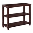 Lane 3-Shelf Console Table in Espresso Wood Finish