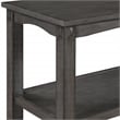 Lane 3-Shelf Console Table in Slate Gray Wood Finish