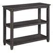 Lane 3-Shelf Console Table in Slate Gray Wood Finish