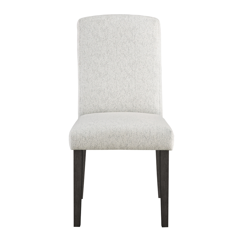 Everly Dining Chair 2-Pack in Oyster Gray Fabric with Gray Washed Legs