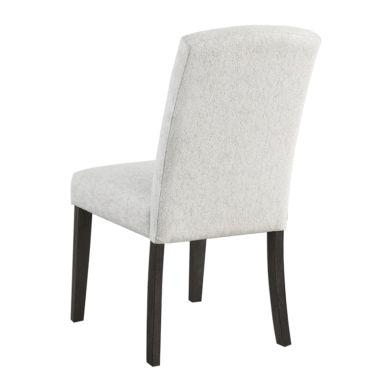 Everly Dining Chair 2-Pack in Oyster Gray Fabric with Gray Washed Legs