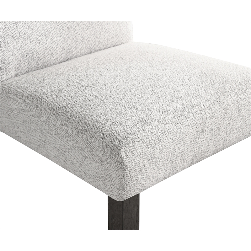 Everly Dining Chair 2-Pack in Oyster Gray Fabric with Gray Washed Legs