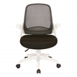 Jackson Office Chair with Black Fabric Mesh and White Frame including Flip Arms