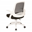 Jackson Office Chair with Black Fabric Mesh and White Frame including Flip Arms