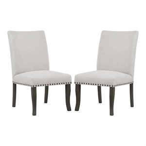 hamilton dining chair  with gray washed legs in cement fabric