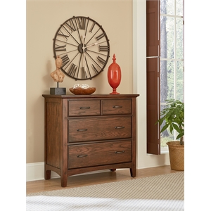 Modern Mission 3 Drawer Chest in Wood Vintage Oak