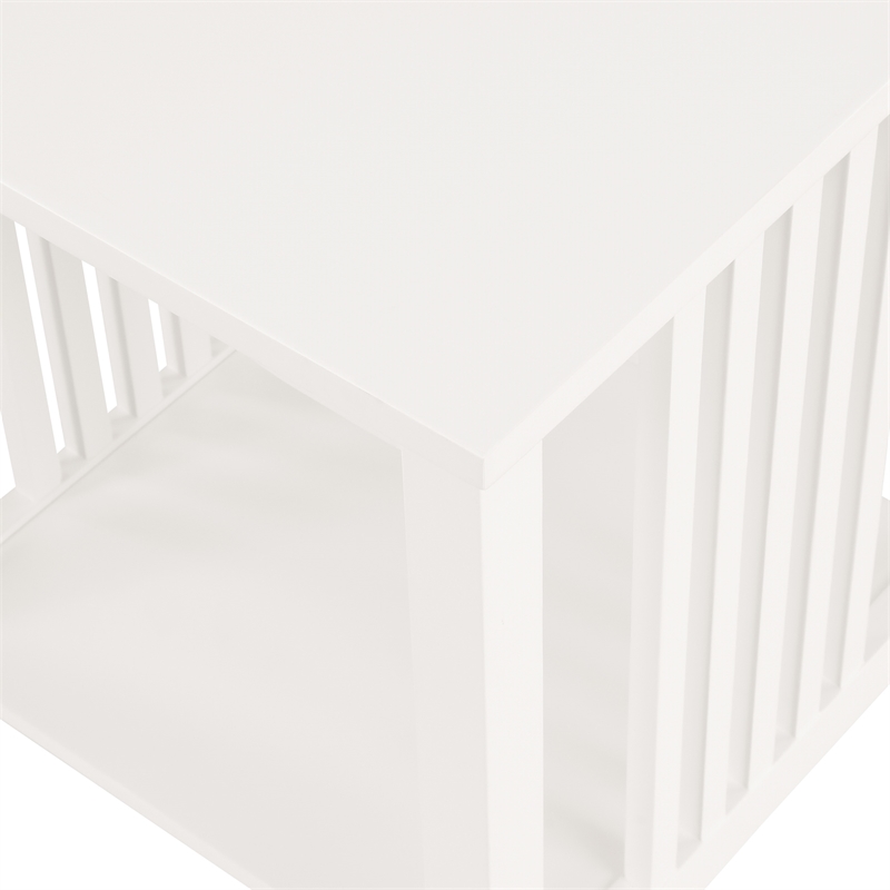 Sierra Side Table Engineered Wood in White Finish