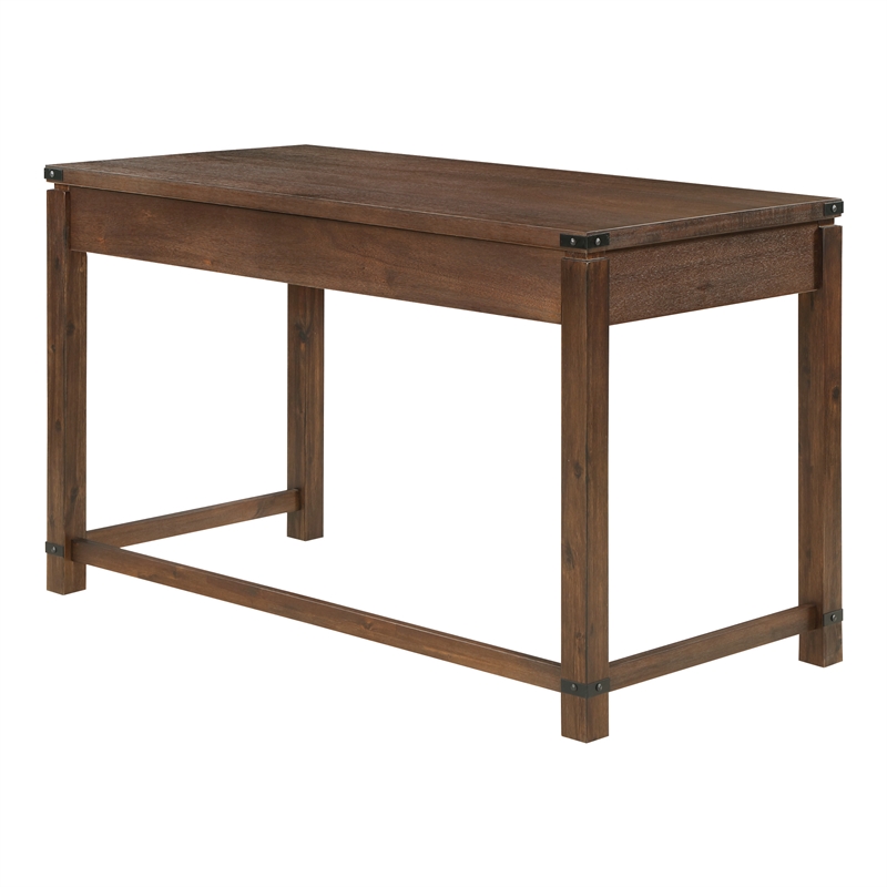 Baton Rouge  Sit-to-Stand Lift Wood Desk in Brushed Walnut Brown Finish