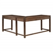 Baton Rouge Engineered Wood Sit-to-Stand L-Desk in Brushed Walnut Finish