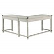 Baton Rouge Engineered Wood Sit-to-Stand L-Desk in Champagne Oak Finish