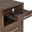 Stonebrook Nightstand with 2 USB Ports in Wood Classic Walnut Finish