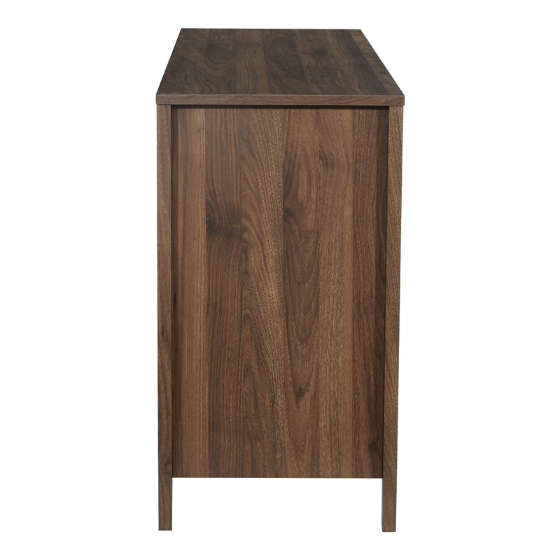 Stonebrook 6-Drawer Horizontal Dresser in Wood Classic Walnut Finish