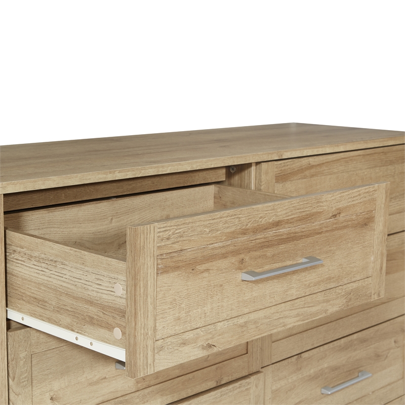 Stonebrook 6-Drawer Horizontal Dresser in Wood Canyon Oak Finish