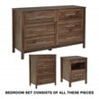 Stonebrook 3 Piece Bedroom Set in Wood Classic Walnut Finish