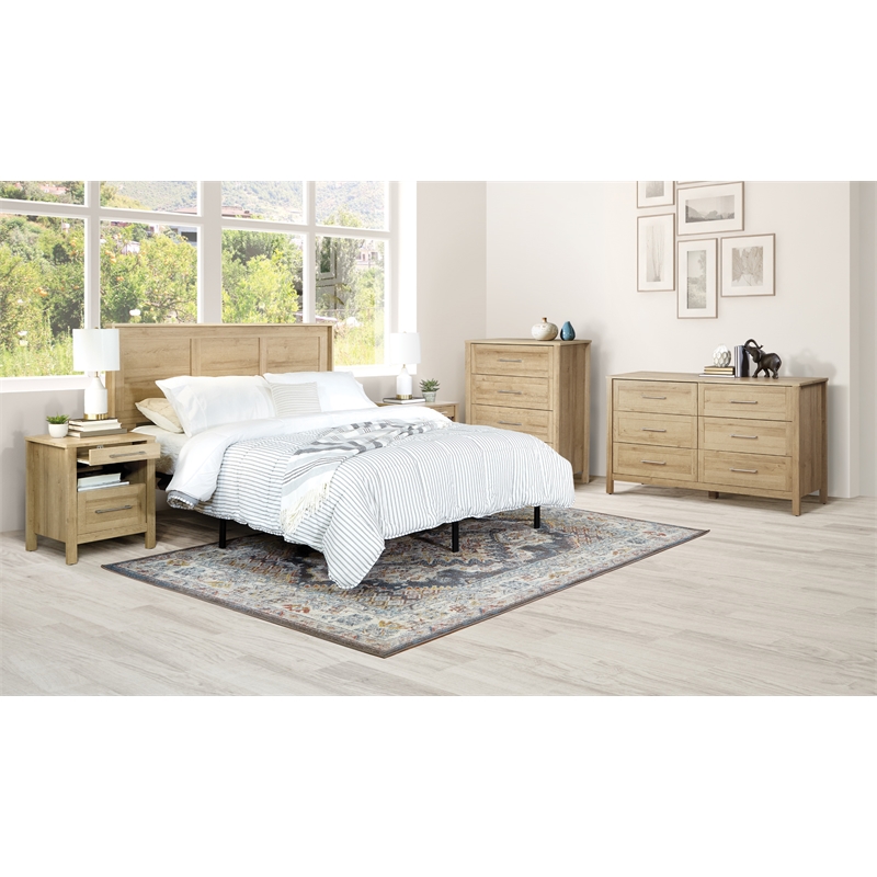 Stonebrook Deluxe Queen/Full 5 Piece Bedroom Set in Wood Canyon Oak Finish