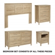 Stonebrook Queen/Full 4 Piece Bedroom Set in Wood Canyon Oak Finish
