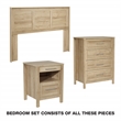 Stonebrook Queen/Full  3 Piece Bedroom Set in Wood  Canyon Oak Finish