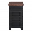 Madison Kitchen Island in Black Finish Engineered Wood
