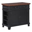 Madison Kitchen Island in Black Finish Engineered Wood