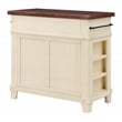 Madison Kitchen Island in White Finish Engineered Wood