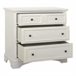 Farmhouse Basics 3 Drawer Chest in Rustic White Engineered Wood