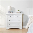 Farmhouse Basics 3 Drawer Chest in Rustic White Engineered Wood