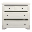 Farmhouse Basics 3 Drawer Chest in Rustic White Engineered Wood