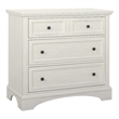 Farmhouse Basics 3 Drawer Chest in Rustic White Engineered Wood