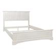 Farmhouse Basics Queen Bed Set 3/CTN in Rustic White Finish Engineered Wood