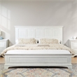 Farmhouse Basics King Bed in Rustic White Finish Engineered Wood