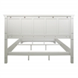 Farmhouse Basics King Bed in Rustic White Finish Engineered Wood