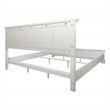 Farmhouse Basics King Bed in Rustic White Finish Engineered Wood
