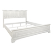 Farmhouse Basics King Bed in Rustic White Finish Engineered Wood