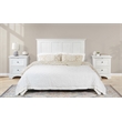 Farmhouse Basics Bed Queen 3pc. Bedroom Set in Rustic White Engineered Wood
