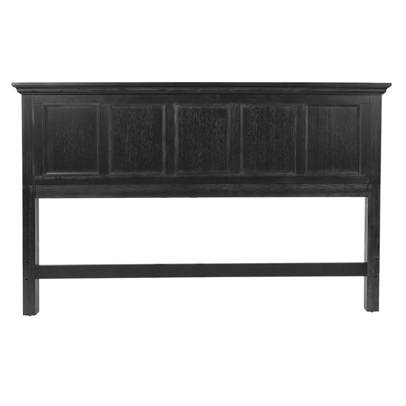 Farmhouse Basics King Bed Headboard in Wood Rustic Black