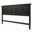 Farmhouse Basics King Bed Headboard in Wood Rustic Black