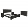 Farmhouse Basics 4 PC King Bedroom Set in Rustic Black
