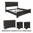 Farmhouse Basics 4 PC King Bedroom Set in Rustic Black