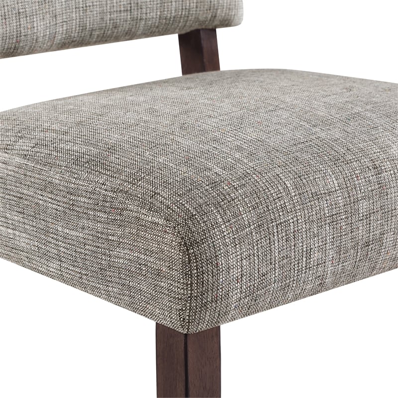 Jasmine Accent Chair in Speckled Charcoal Fabric