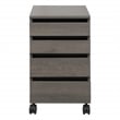 Holly 4-Drawer Mobile Storage Cart in Engineered Wood Farm Oak Finish