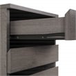Holly 4-Drawer Mobile Storage Cart in Engineered Wood Farm Oak Finish