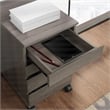 Holly 4-Drawer Mobile Storage Cart in Engineered Wood Farm Oak Finish