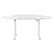 Stealth Sit-to-Stand Height Adjustable Corner Desk in White Engineered Wood
