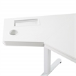 Stealth Sit-to-Stand Height Adjustable Corner Desk in White Engineered Wood