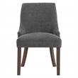 Leona Dining Chair In Charcoal Fabric with Grey Brushed Leg Finish - 2-Pack