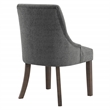 Leona Dining Chair In Charcoal Fabric with Grey Brushed Leg Finish - 2-Pack