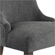Leona Dining Chair In Charcoal Fabric with Grey Brushed Leg Finish - 2-Pack