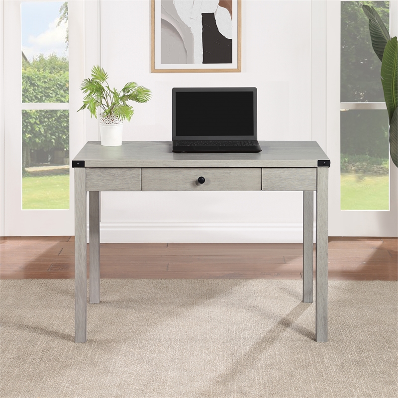 Victor Writing Desk with Drawer in Engineered Wood Champagne Oak Finish