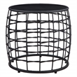 Cambria Drum Nesting Tables-2 Piece set-in Engineered Wood Black