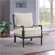 Eliza Spindle Chair in Linen Beige Fabric